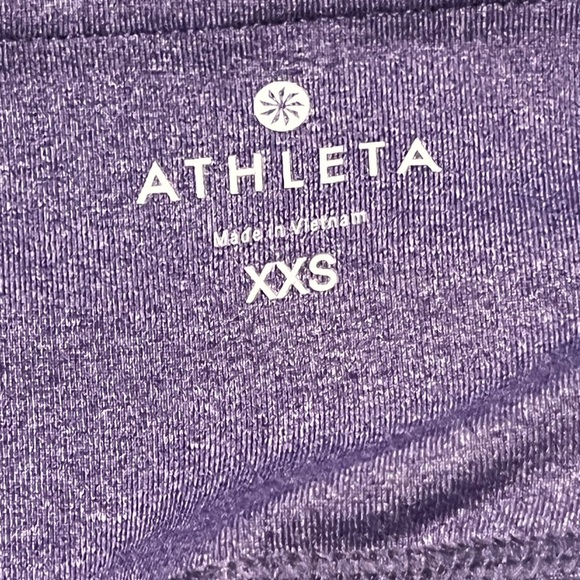 Athleta Splits Revelation Capri Leggings Purple Paisley Women Size XXS - Picture 8 of 11